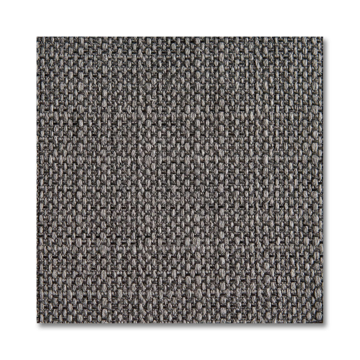 The My Cloud Slope Pillow features a fabric swatch in performance polyester, woven with dark and light gray threads. Its grid-like pattern creates subtle contrast while maintaining durability and comfort.