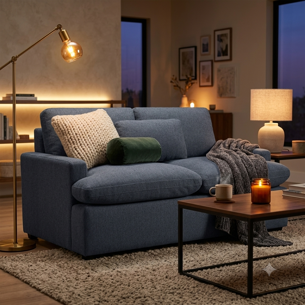 My Cloud Loveseat — Slate Blue