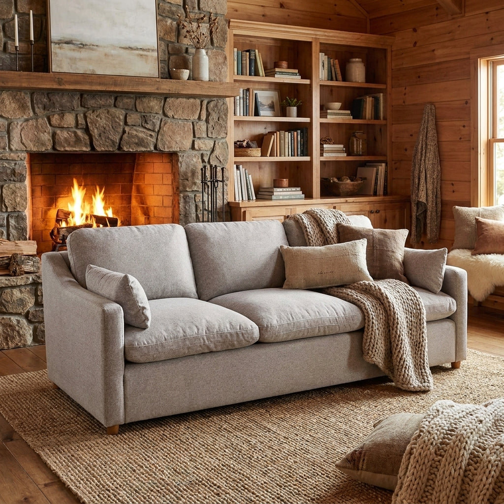 My Cloud Slope Sofa — Cozy Rustic Cabin