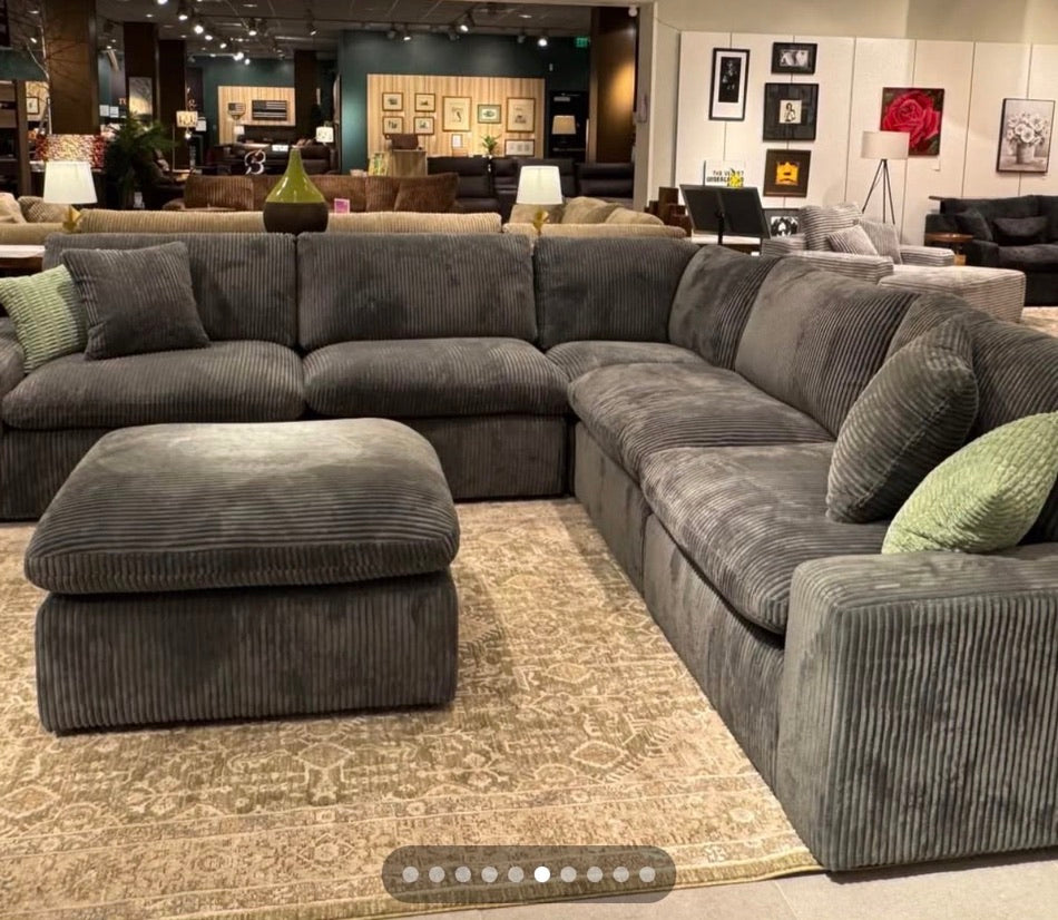 Yeti Modular Sectional in Fog — cozy Minnesota home. Cozy & Rustic.