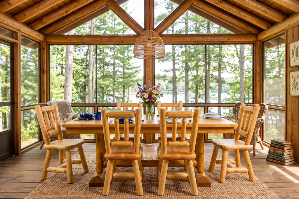 Log Farm Table