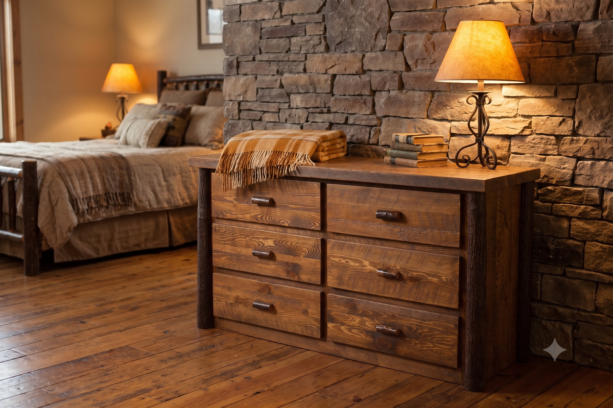 Sawtooth Hickory 6 Drawer Dresser
