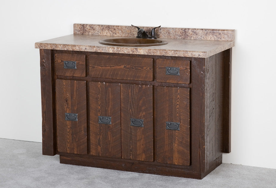 Barnwood vanity cabinet