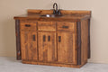 Sawtooth Hickory Vanity Cabinet in solid hickory