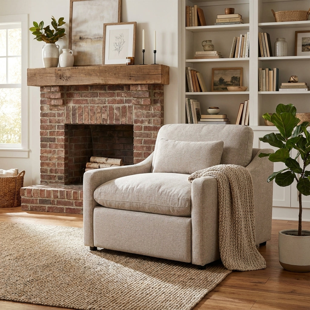 My Cloud Slope Power Recliner — Warm Farmhouse