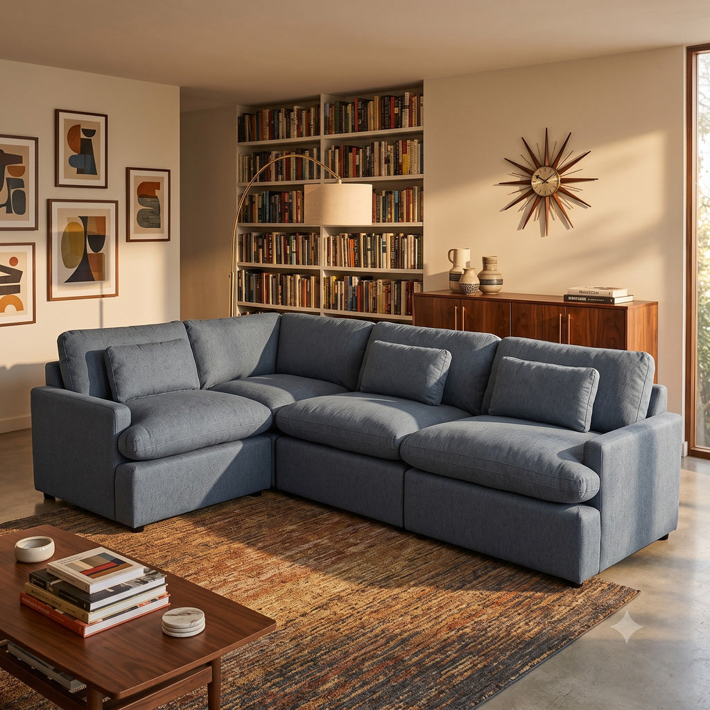 My Cloud 4 Piece Left L in a styled living room