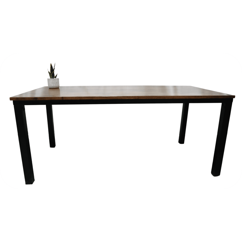Acacia wood loft-style desk, alternate view