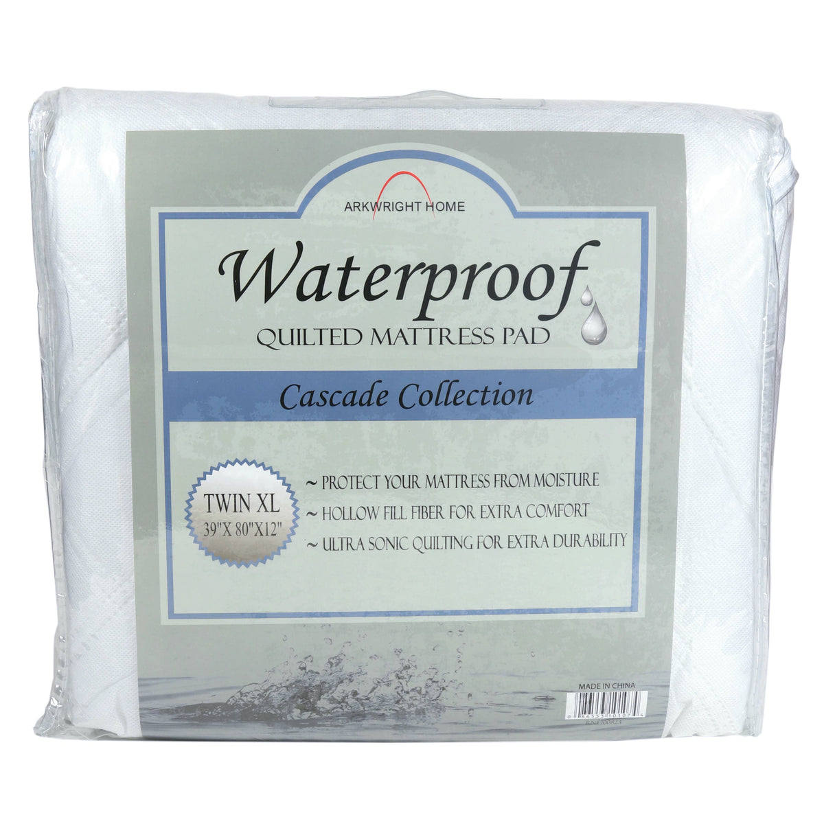 Cascade Waterproof Mattress Pad Protector - Bed Size Options