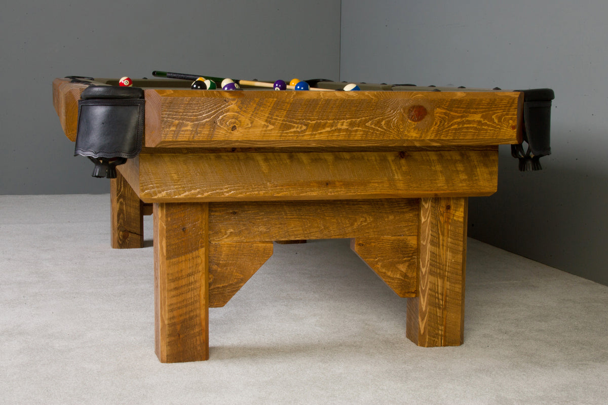 Barnwood Timber Lodge billiard table leg detail