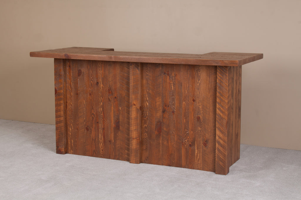 Barnwood 84-inch bar, front view