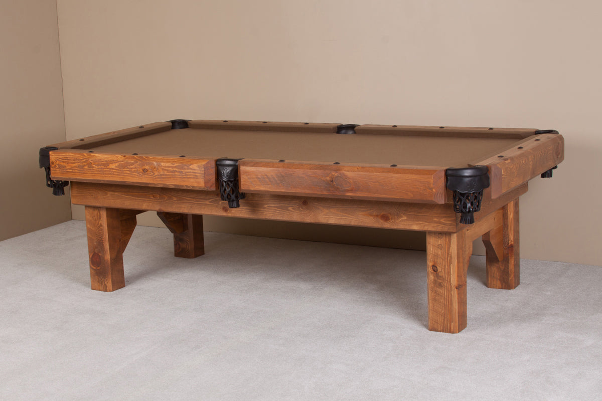 Barnwood Timber Lodge billiard table, honey pine finish