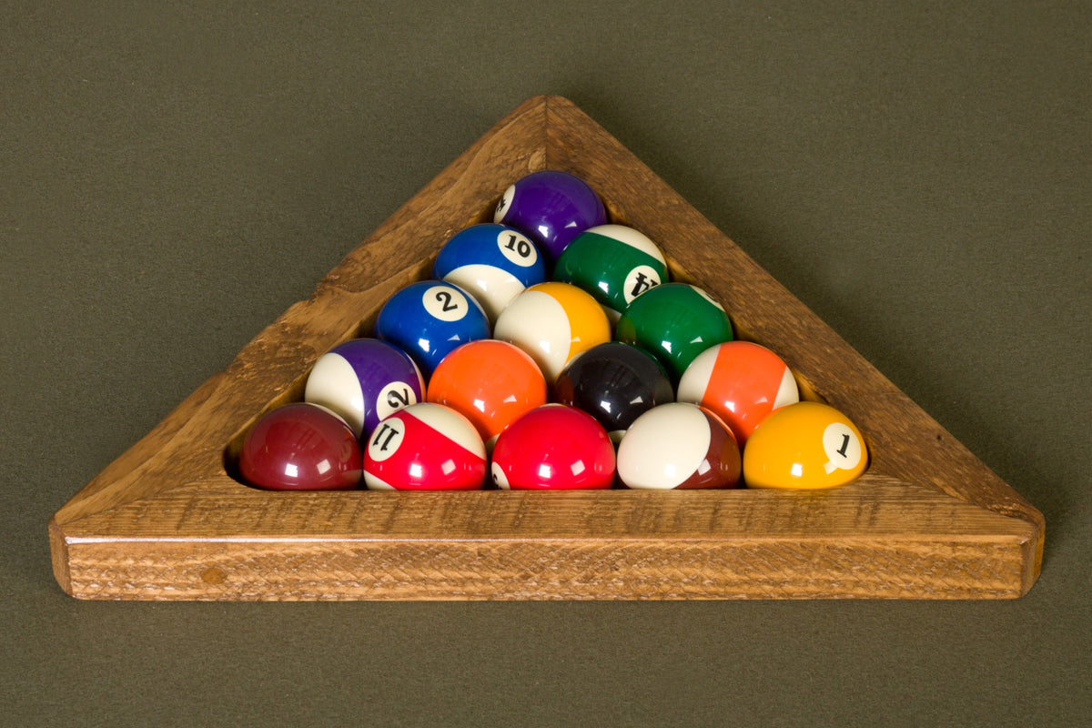 Barnwood Ball Rack & Triangle