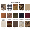 Futon cover fabric options — full range of available patterns and colors