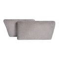 The My Cloud Slope Cushion Covers in gray, with their soft fabric and rectangular shape, slightly overlap for added comfort. They serve as ideal replacements or additions to your My Cloud sectional, contrasting elegantly against a white backdrop for a minimalist aesthetic.