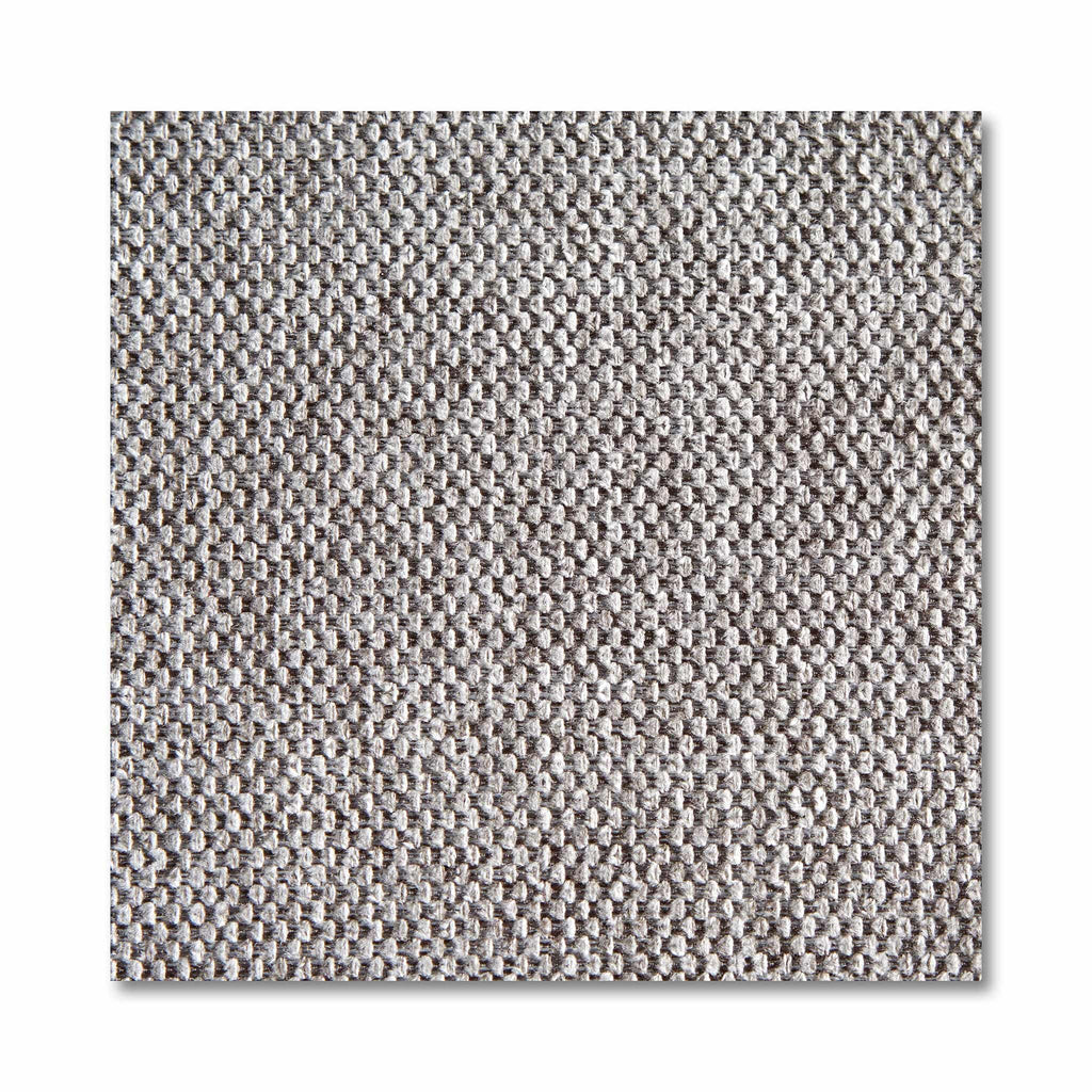 Close-up of a gray woven fabric with a textured pattern used in the My Cloud Slope Sofa. Its tightly woven with alternating light and dark threads, creating a subtle checkerboard effect on white, making it perfect for customizable, machine-washable sofa covers.