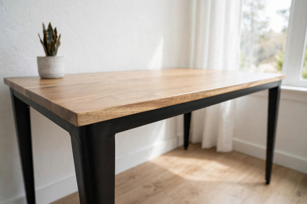 Acacia Loft Table / Desk - staged