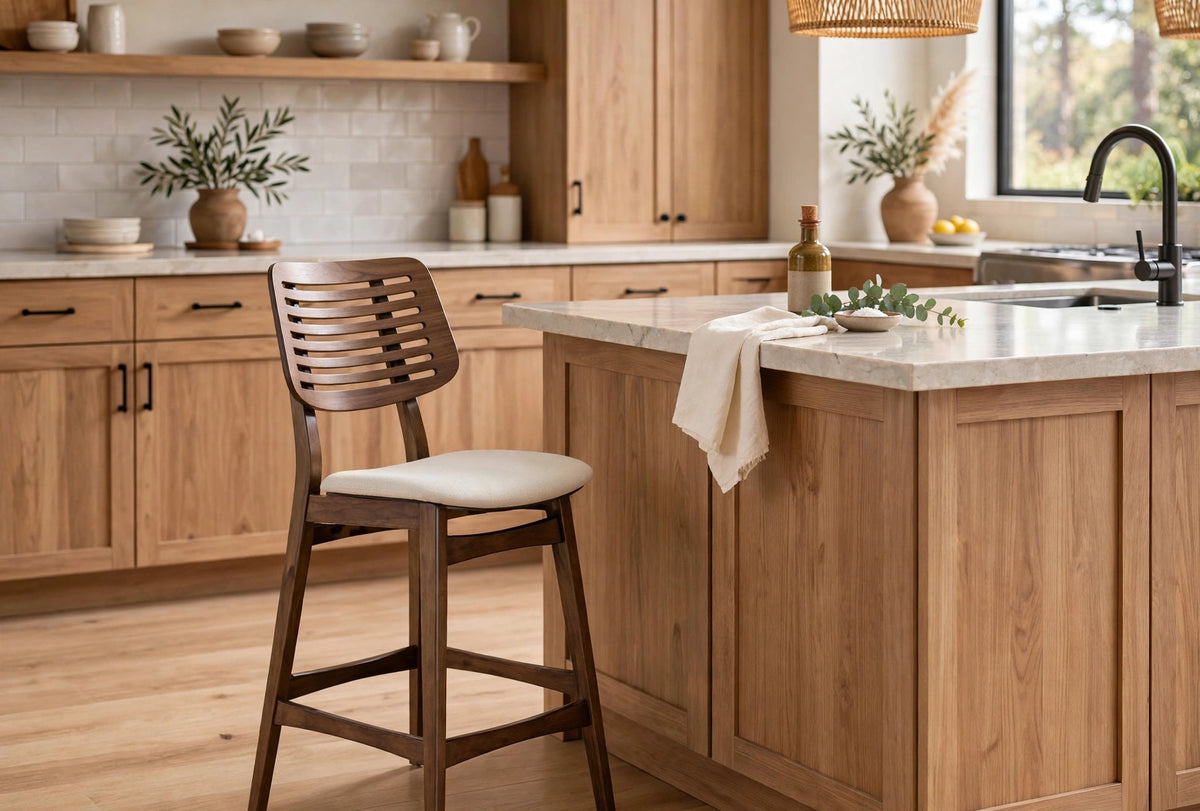 Nicollet Counter Chair — Forest Green - staged view 3