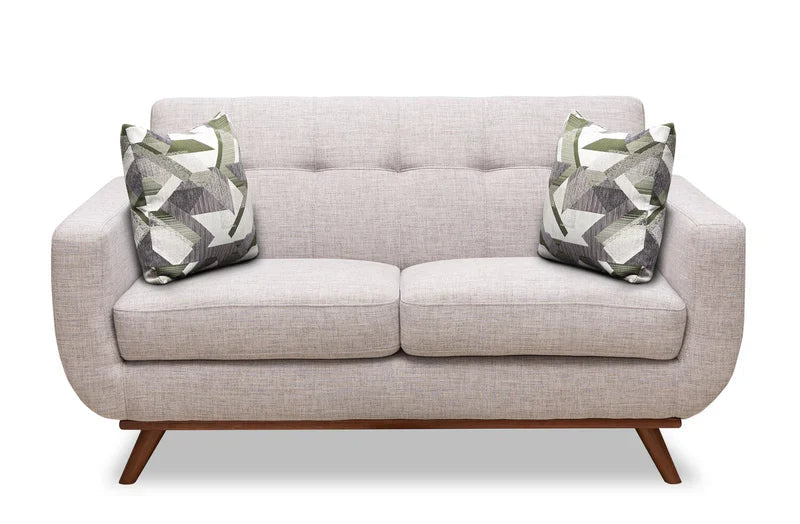 Cortona loveseat in olive — angle view