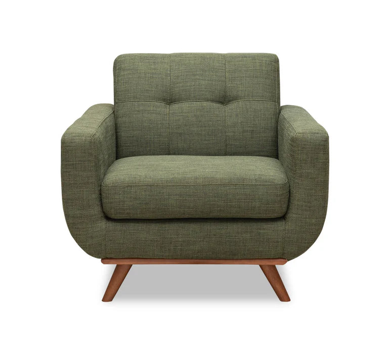 Cortona chair in olive — angle view