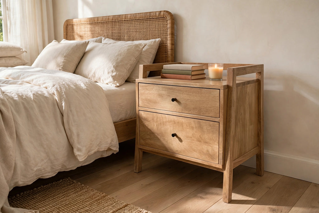 Alan Side Table with Angular Frame - staged view 1