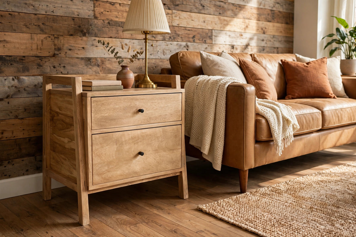 Alan Side Table with Angular Frame - staged view 2