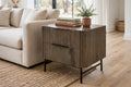 Contemporary Reed Side Table - staged view 1