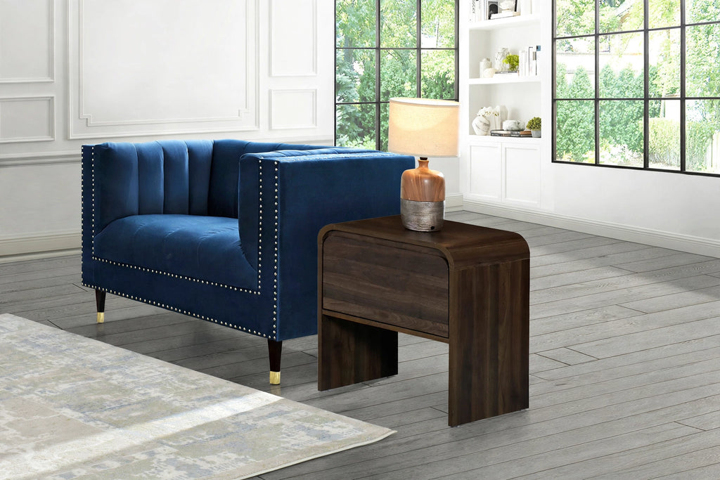 Linden 1-Drawer End Table - staged view 1