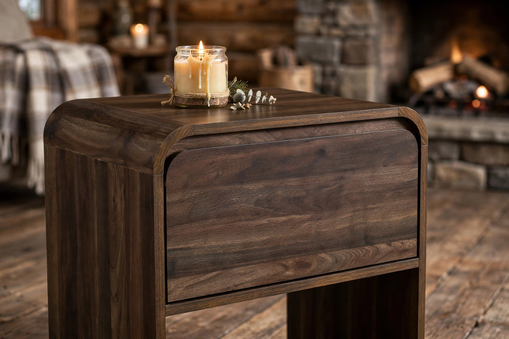 Linden 1-Drawer End Table - staged view 3