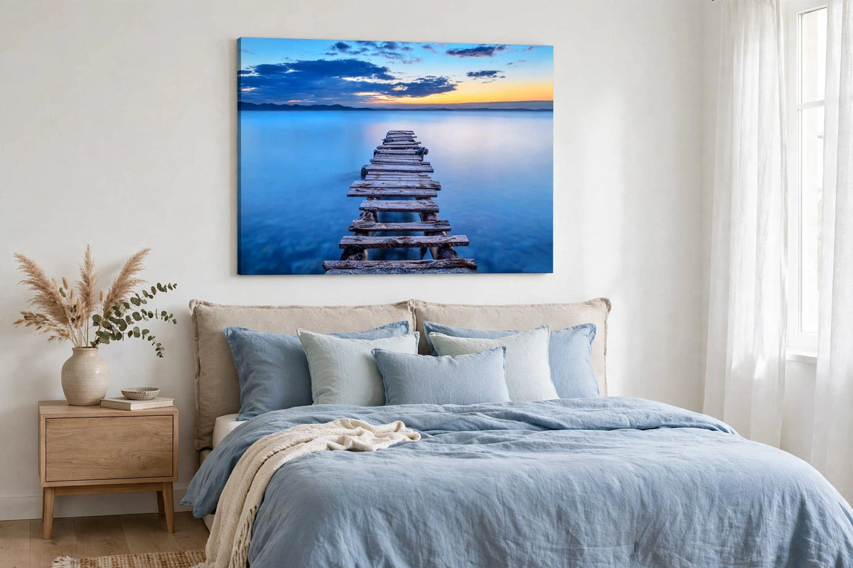 'Pier' Wrapped Canvas Wall Décor - staged view 2