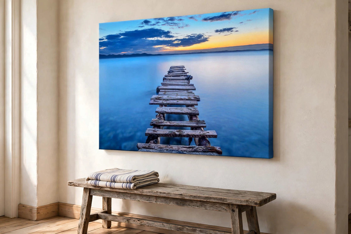 'Pier' Wrapped Canvas Wall Décor - staged view 3